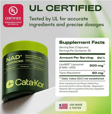 NAD+ Advanced 500 mg label