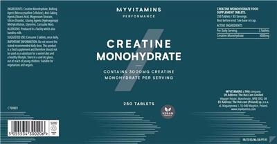 Creatine Monohydrate label