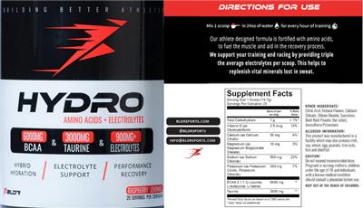 Hydro Raspberry Lemonade label