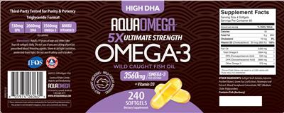 High DHA Omega-3 3560 mg label