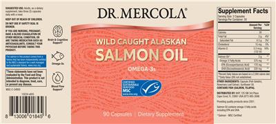 Wild Caught Alaskan Salmon Oil label