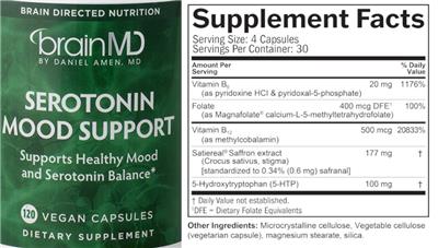Serotonin Mood Support label