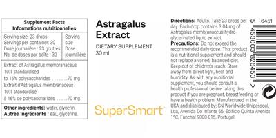 Astragalus Extract label