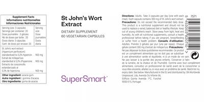 St John's Wort Extract label