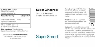 Super Gingerols label