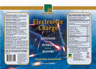 Electrolyte Charge label