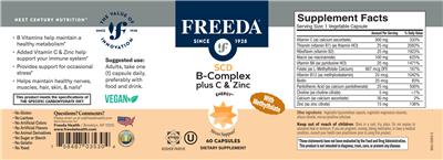 B-Complex plus C & Zinc label