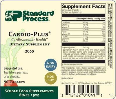Cardio-Plus label