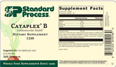 Cataplex B label