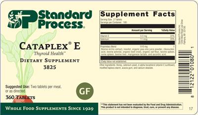 Cataplex E label