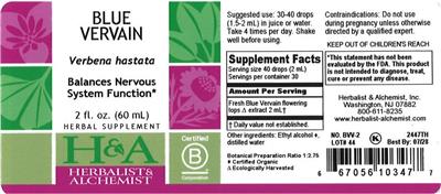 Blue Vervain label