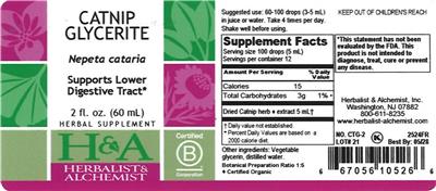Catnip Glycerite label