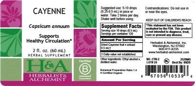 Cayenne label