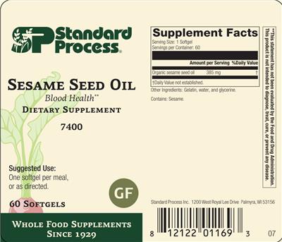 Sesame Seed Oil label