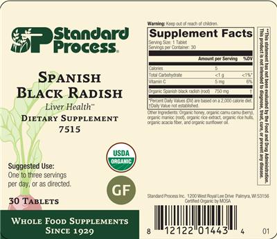 Spanish Black Radish label