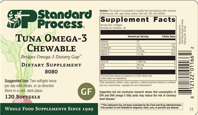Tuna Omega-3 Chewable label