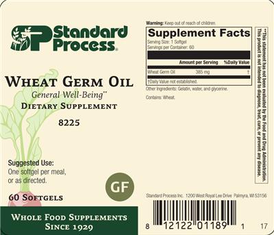 Wheat Germ Oil label