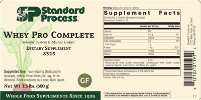 Whey Pro Complete label
