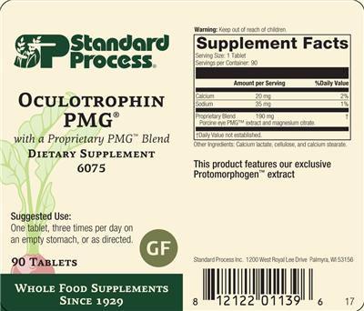 Oculotrophin PMG label