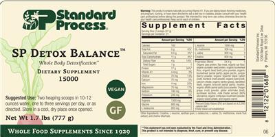 SP Detox Balance label