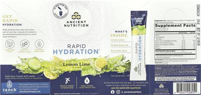Rapid Hydration Lemon Lime Flavor label