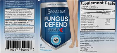 Fungus Defend Max label