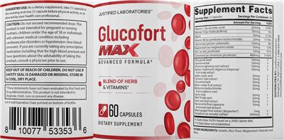 Glucofort Max label