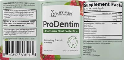 ProDentim label