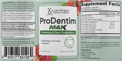 ProDentim Max label