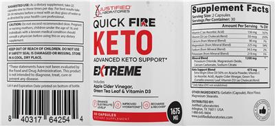 Quick Fire Keto Extreme label