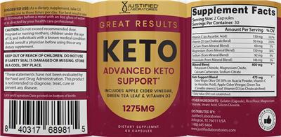 Great Results Keto label