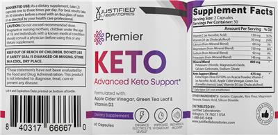 Premier Keto label