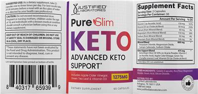 Pure Slim Keto label