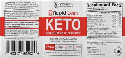 Rapid Lean Keto label