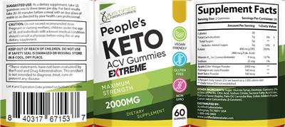People's Keto ACV Gummies Extreme label