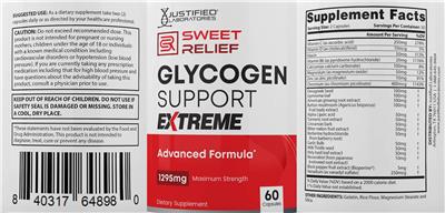 Sweet Relief Glycogen Support Extreme label
