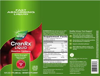 CranRx Liquid Cranberry label
