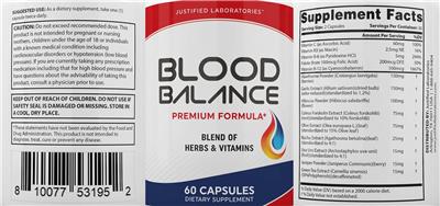 Blood Balance label