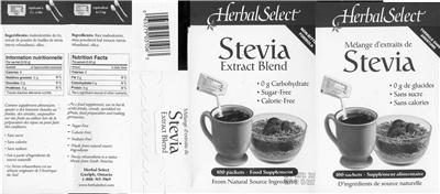 Stevia Extract Blend label