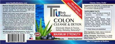 Colon Cleanse & Detox label