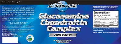 Glucosamine Chondroitin Complex label