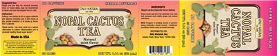 Nopal Cactus Tea Natural Mint Flavor label