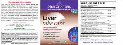 Liver Take Care label