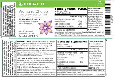 Woman's Choice label