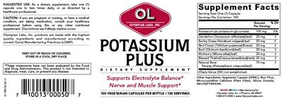 Potassium Plus label