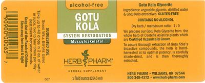 Gotu Kola label