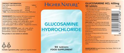 Glucosamin Hydrochloride label