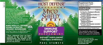 Myco Shield Spray Peppermint label