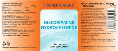 Glucosamin Hydrochloride label