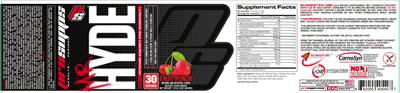 Mr Hyde Intense Energy Pre Workout Fruit Punch label